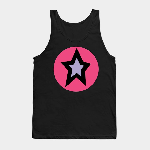 Lavender Star Pink Circle Graphic Tank Top by ellenhenryart